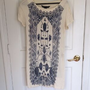 Marc By Marc Jacobs Cream and Navy Dress